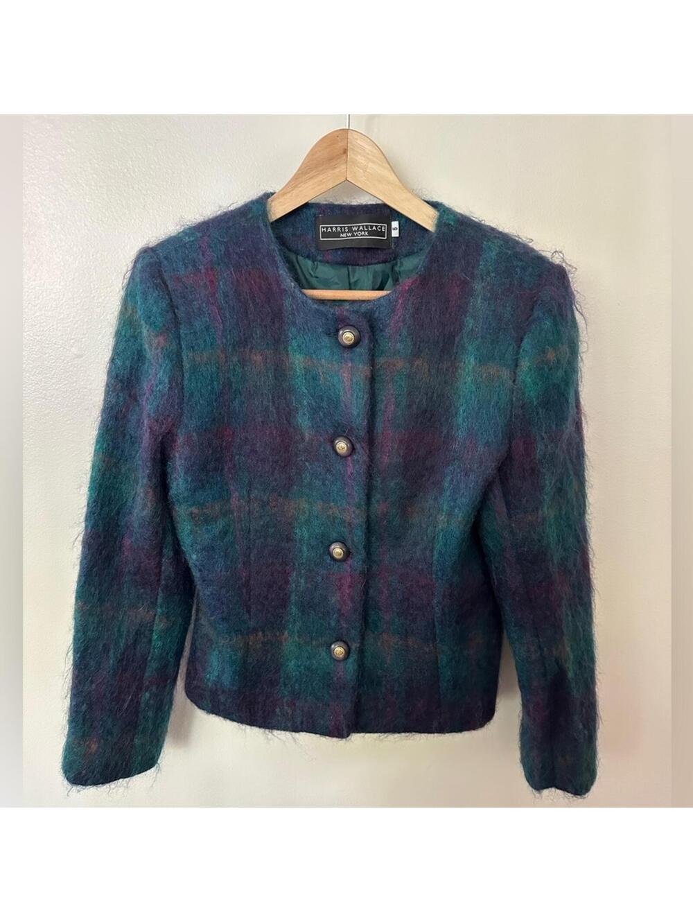 Vintage Plaid Mohair Blazer